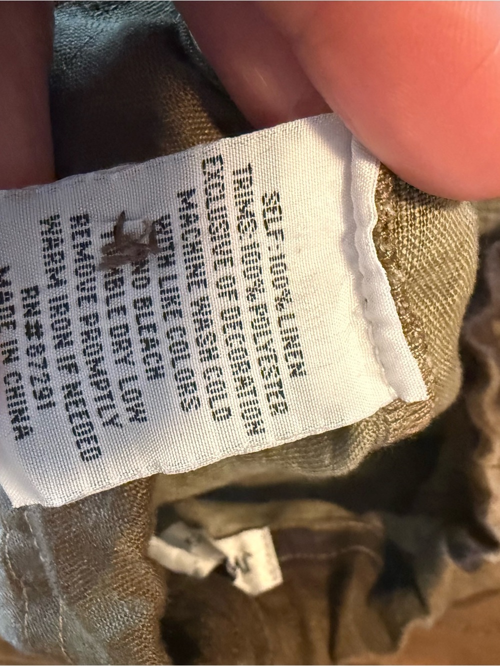 Johnny Was Embroidered Floral Camo Shorts - Olive Green 100% Linen - Picture 5 of 8